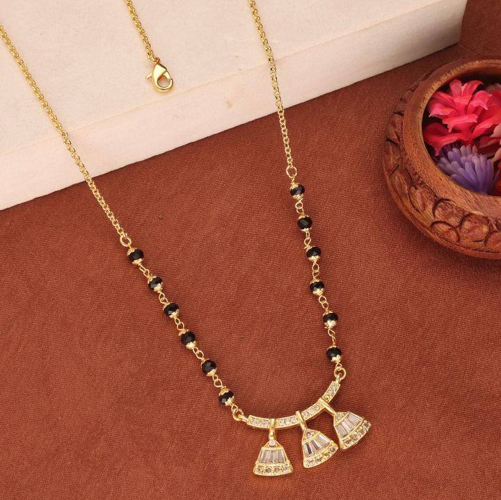Micro gold polish manglsutra 1610 Wholesale fashion jewellery in Ahmedabad